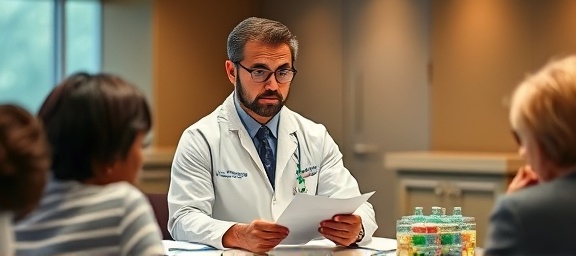 proficient pharmacist, determined expression, in a clinical trial discussion, photorealistic, round table discussion in a conference room, highly detailed, sharing notes, clear depiction, earthy tones, adjustable conference lighting, shot with a 70-200mm telephoto lens.